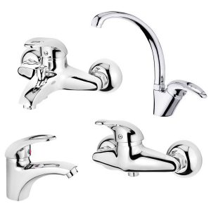 ست کامل شیرآلات کاویان مدل آروشا کروم