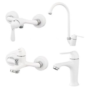 ست شیرآلات کاویان مدل میشکا سفید