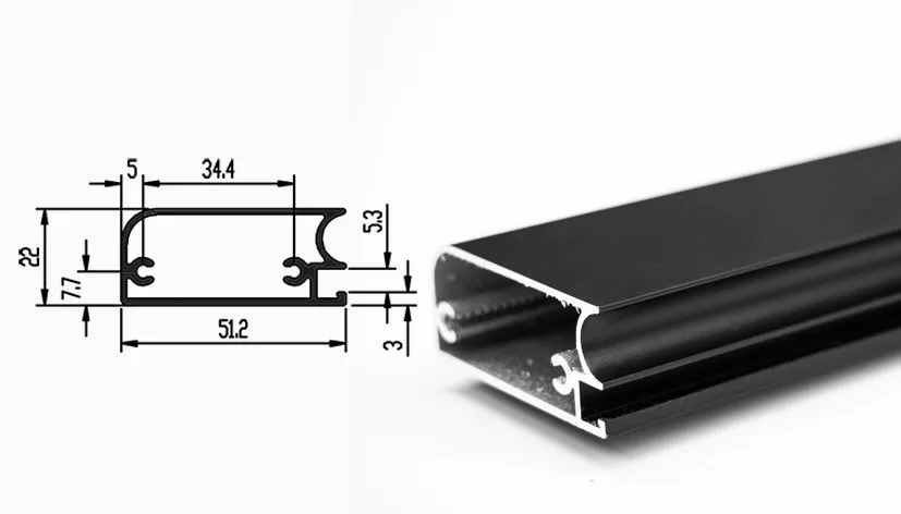 پروفیل درب کمد و کابینت مدل بریتیش استایل 4متری فانتونی I310