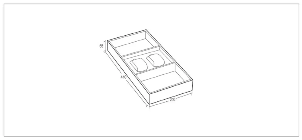 ابعاد باکس چرمی ترکیبی سری 3 فرنچ استایل 20 سانتی فانتونی J919, J939 و J959