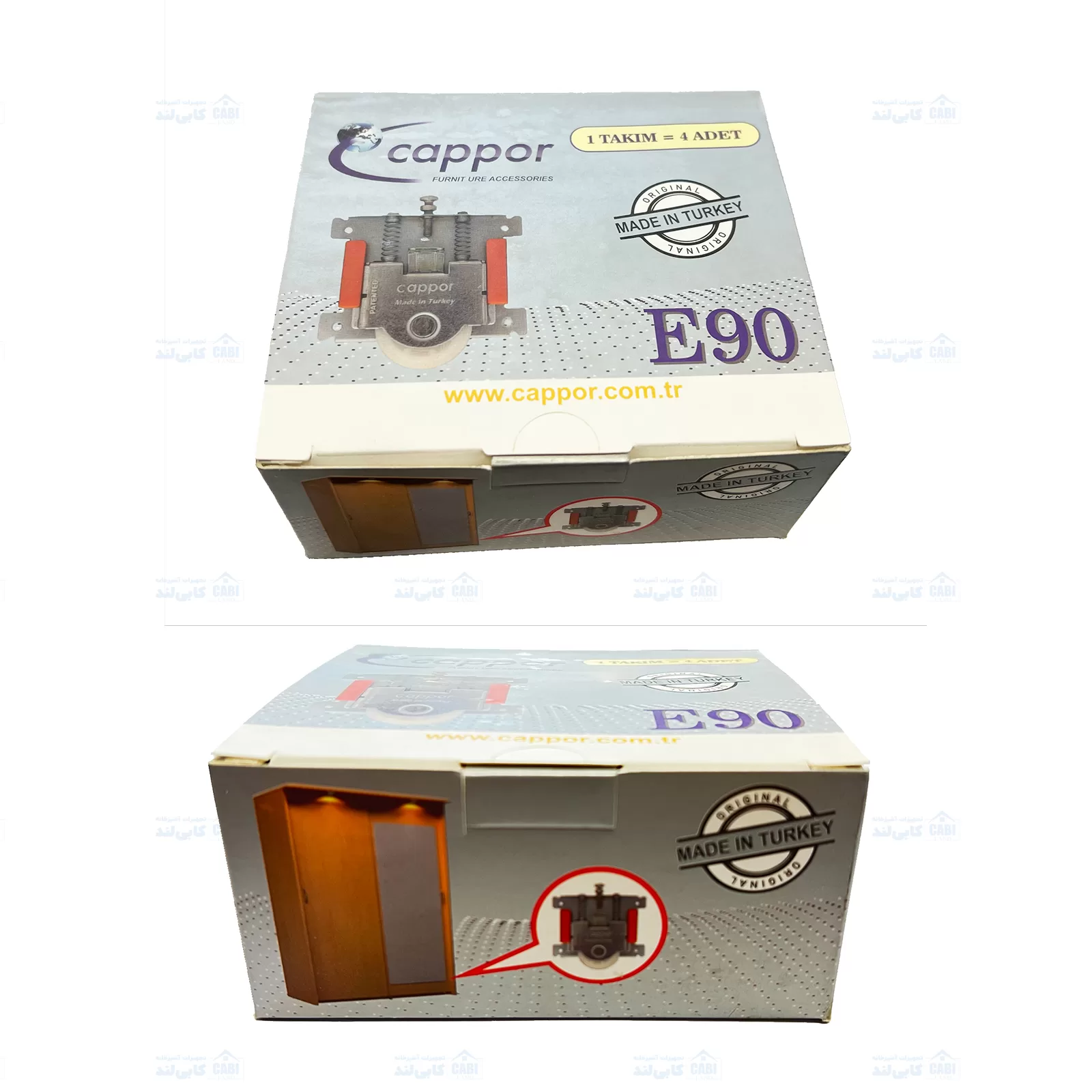 قرقره ۹۰ کیلویی کاپور سنگین E90 بسته ۴ عددی