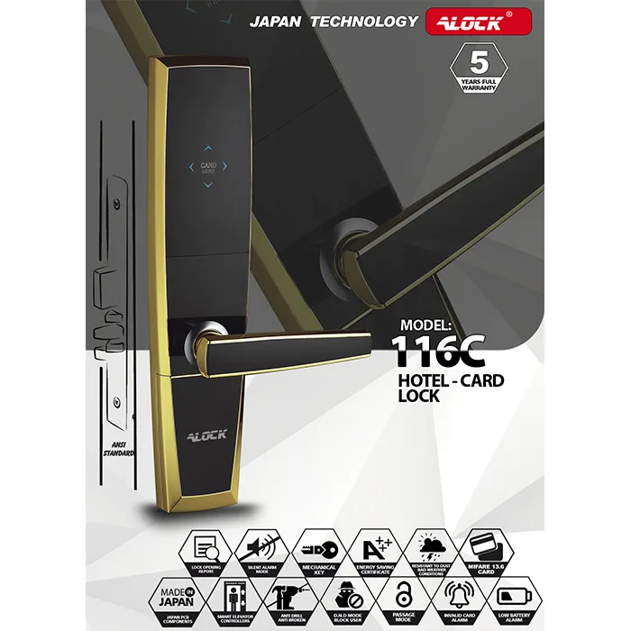 دستگیره کارتی هتلی ALOCK مدل 116C