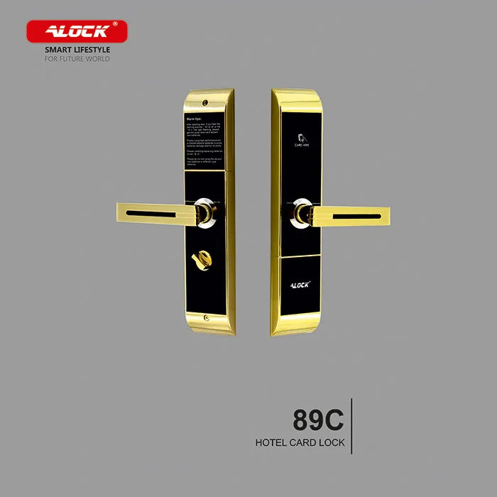 دستگیره کارتی هتلی ALOCK مدل 89C Gold (آفلاین)