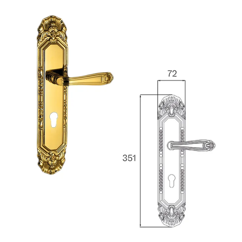 دستگیره درب اتاقی (پلاک) سری 22P تیک TIK