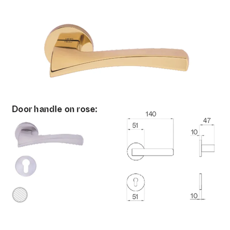 دستگیره درب اتاقی (رزت) سری 80R تیک TIK