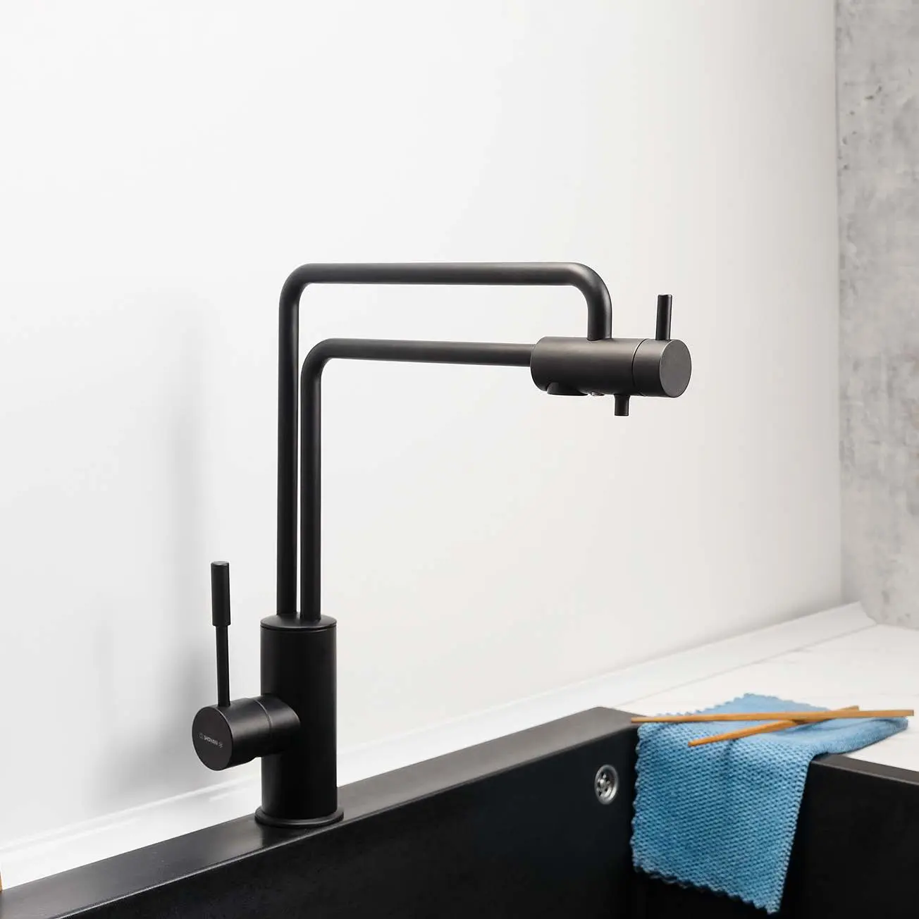 شیر آشپزخانه دو منظوره شوان مدل لوسید مشکی