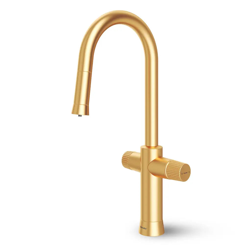 شیر آشپزخانه شاوری دومنظوره شودر مدل هاربر طلا مات