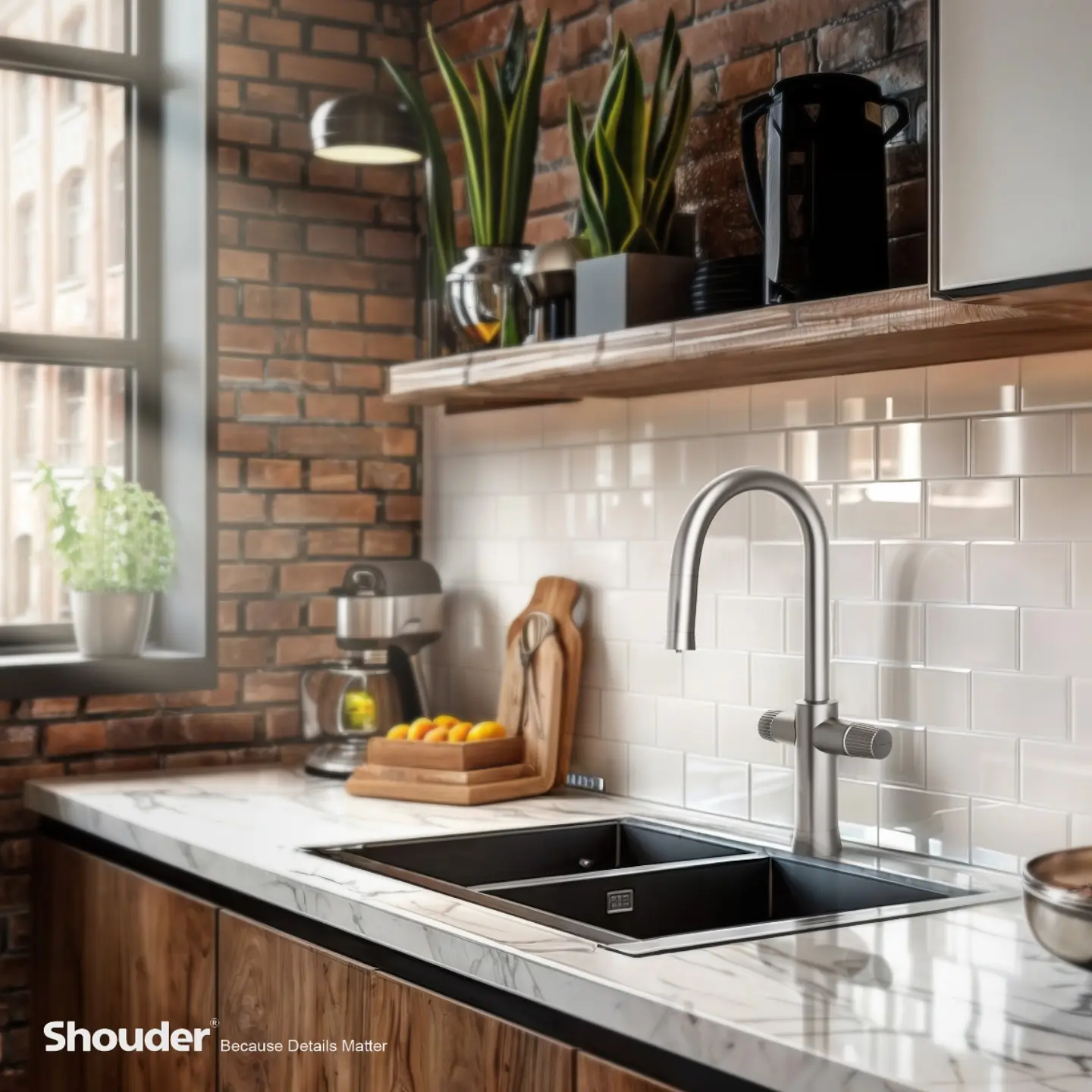 شیر آشپزخانه شاوری دومنظوره شودر مدل هاربر