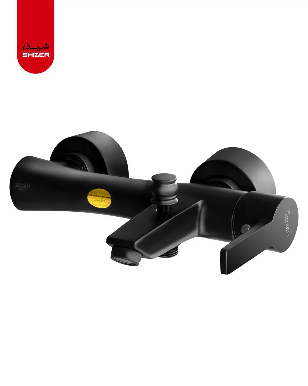 شیر حمام شیذر مدل ونیز مشکی مات