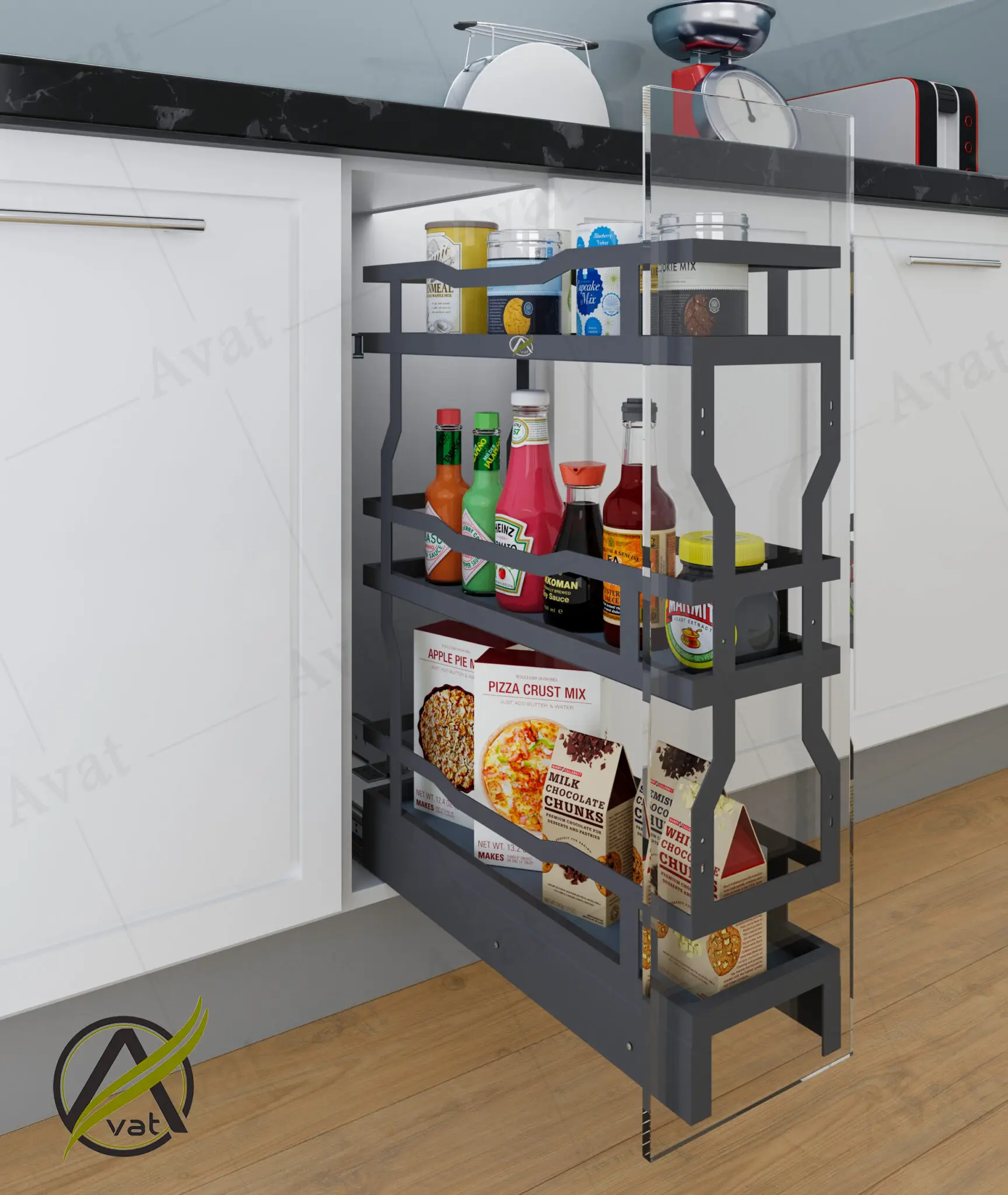 کف ریل تاندم سه طبقه آوات کد 521 و 522 و 531