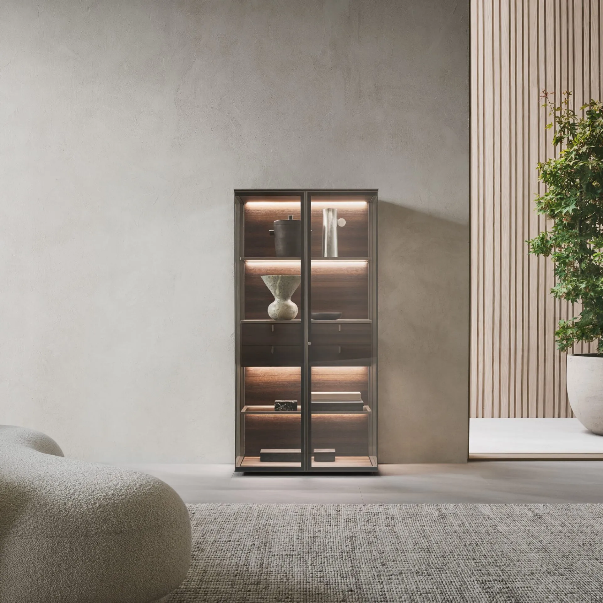 بوفه دکوراتیو شیشه ایی مدل Lyra فانتونی P210