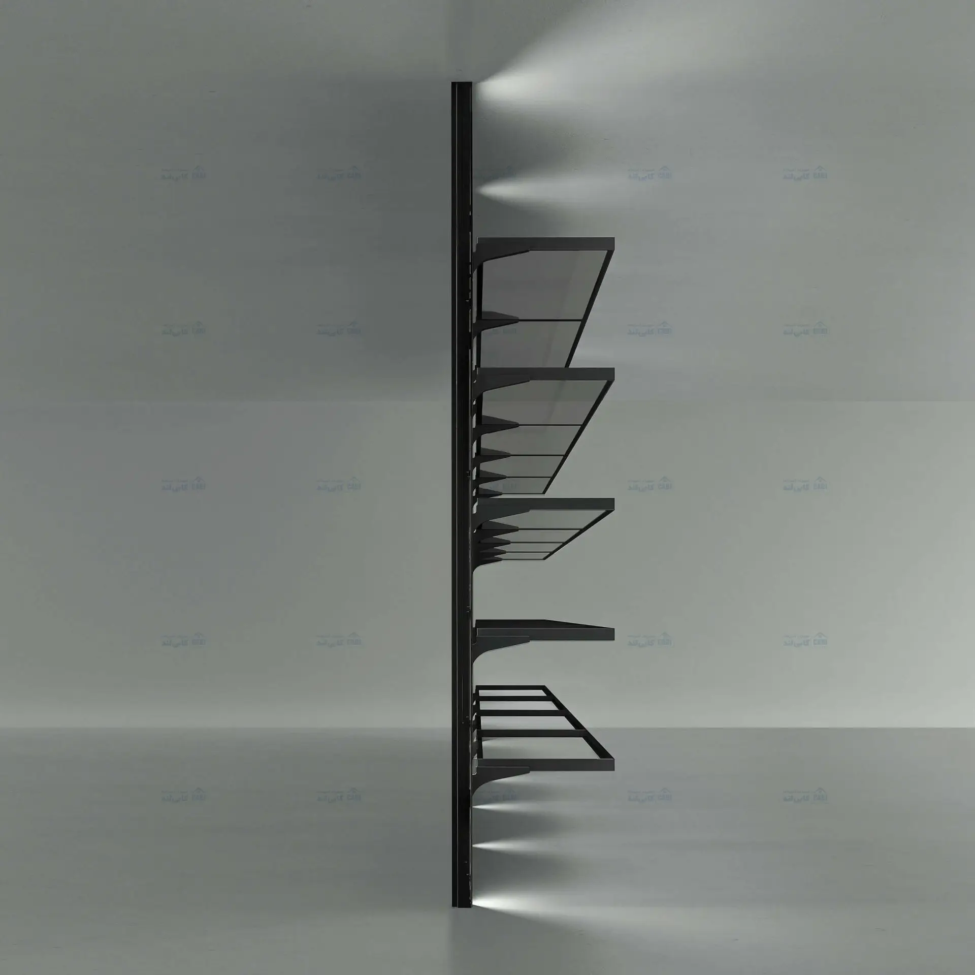 شلف دکوراتیو نوک مدادی مات مدل Rotelle فانتونی P310