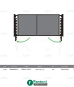 مکانیزم درب لولایی کمدی پاکت د‌ور تک درب چوبی مدل پرمیوم فانتونی K009