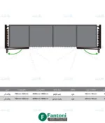 مکانیزم درب لولایی کمدی پاکت دور لوکس فولد فانتونی K011 و K012