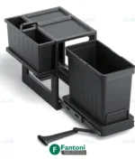 سطل چند منظوره توکار متصل به کف تک سطلی Fantoni جهت یونیت عرض 400mm فانتونی Q640