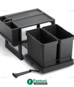 سطل چند منظوره توکار متصل به کف دو سطلی Fantoni جهت یونیت عرض 400mm فانتونی Q740