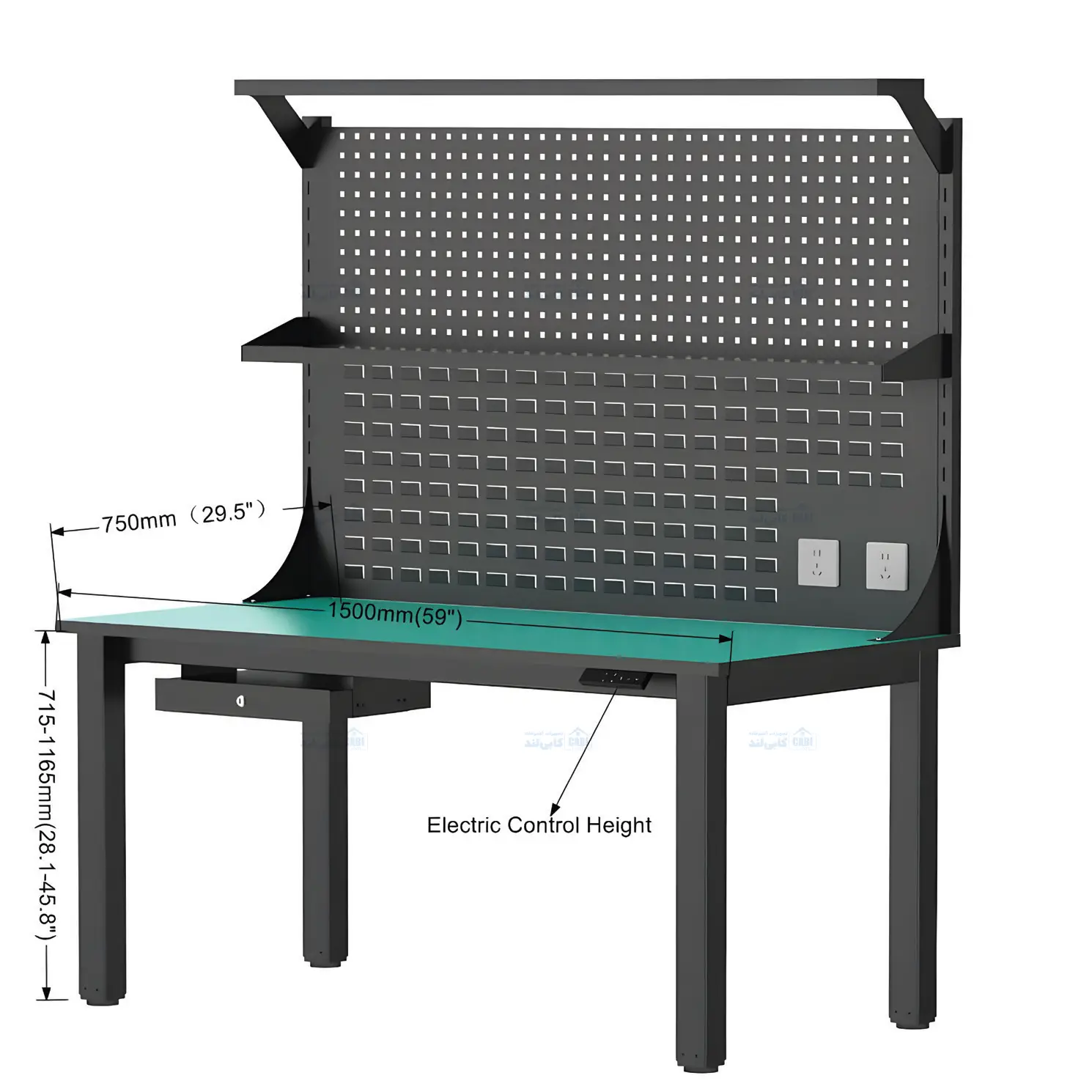 میز کار و ابزار برقی پایه قابل تنظیم فانتونی T500