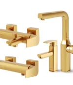 ست کامل شیرآلات شودر مدل یونیک پلاس طلا مات