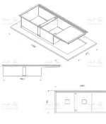 ابعاد سینک باکسی کن مدل BCN306